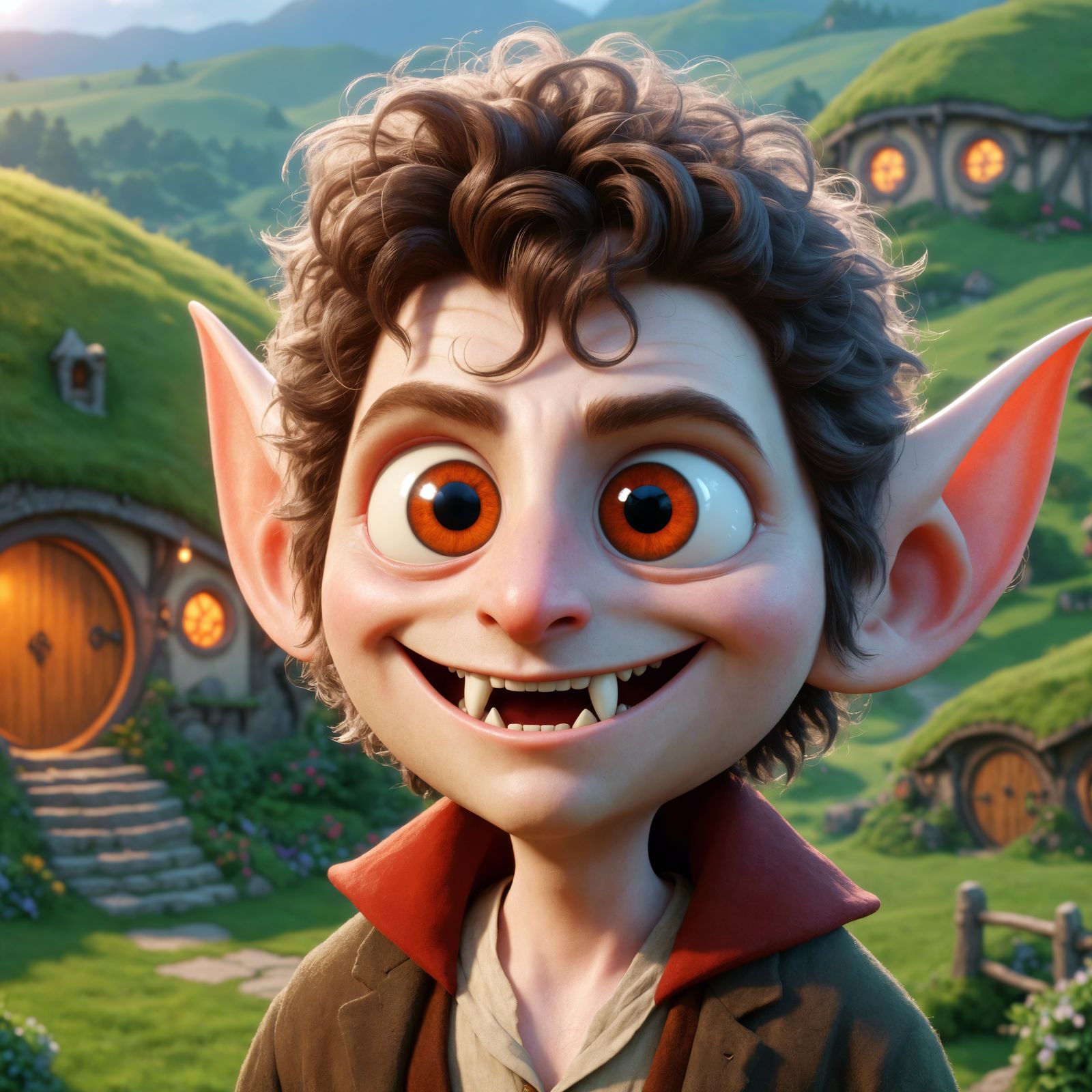 Vampire Hobbit in the Shire: A CGI Cartoon