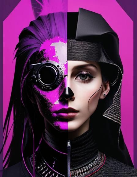 Abstract Collage: Roots, Gears, and Identity