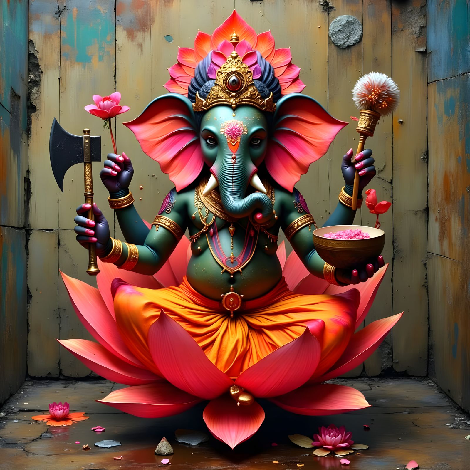 Ganesha - Remover of obstacles and bringer of good luck; Patron of arts and sciences; and the Deva of intellect and wisd...