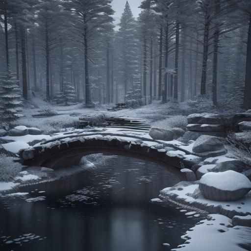 White Tiger in Winter Forest: 3D Game Cinematic