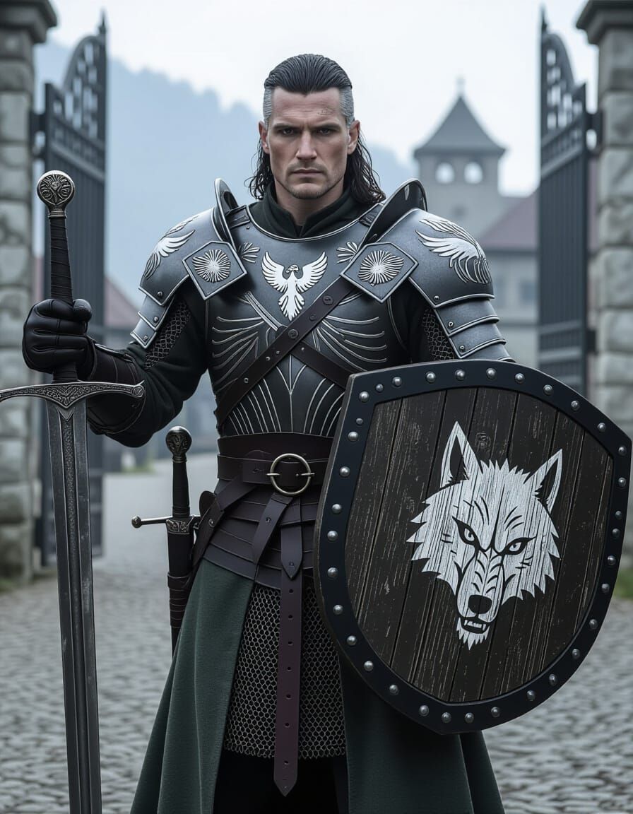 Grey Warden Warrior in Detailed Armor