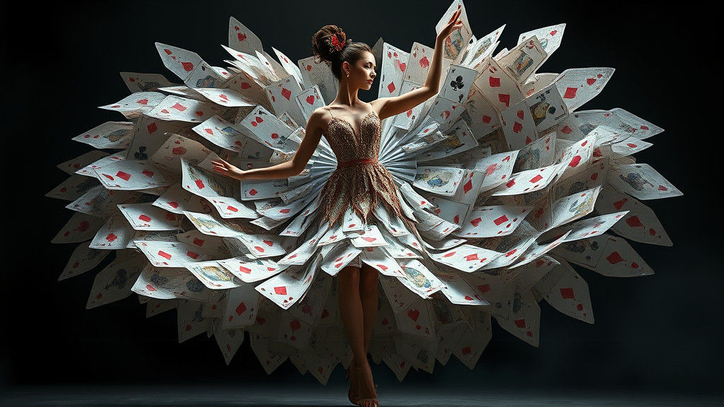 Card Dress Fantasy Art in Dreamscape Style