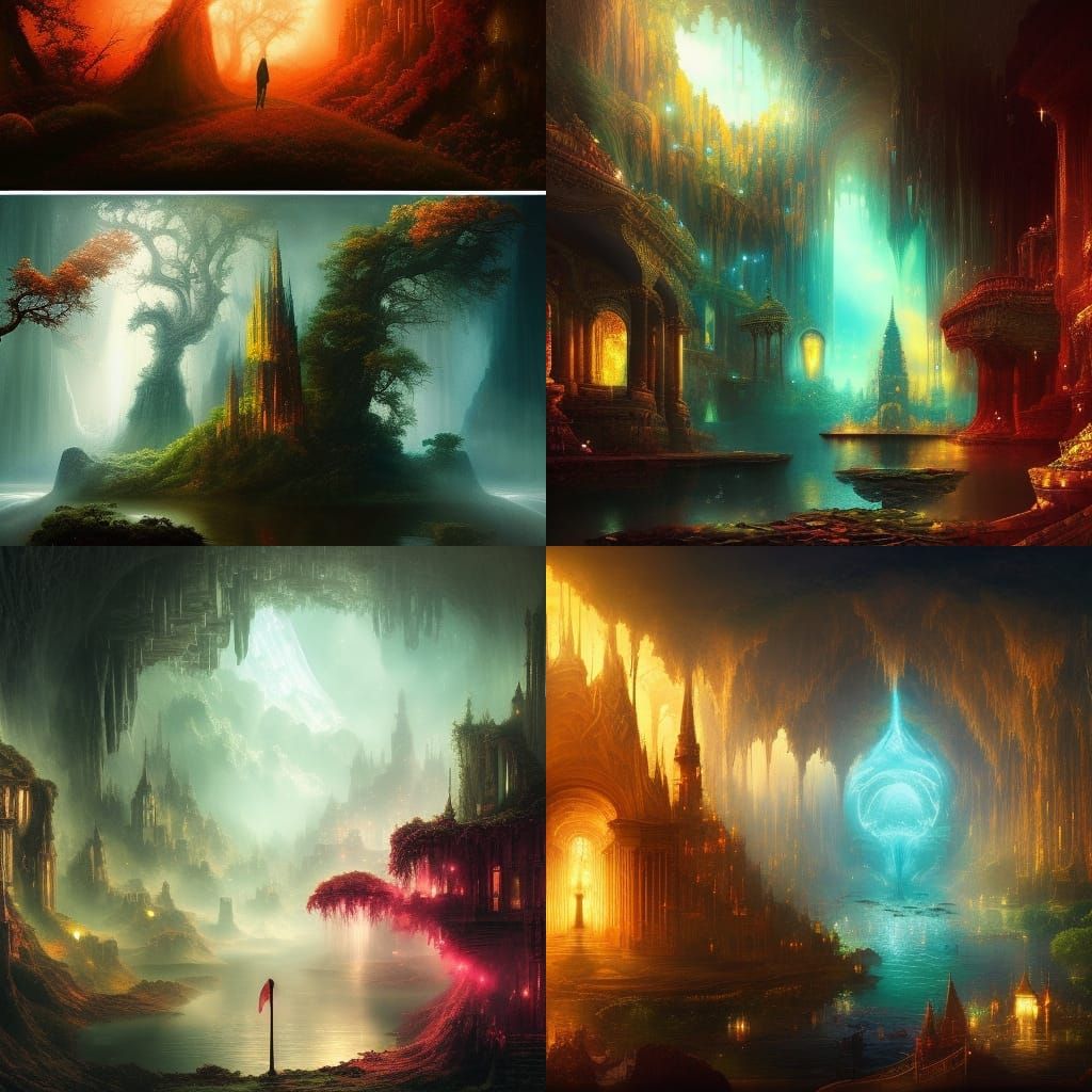 Fantastical Matte Painting with Intricate Details