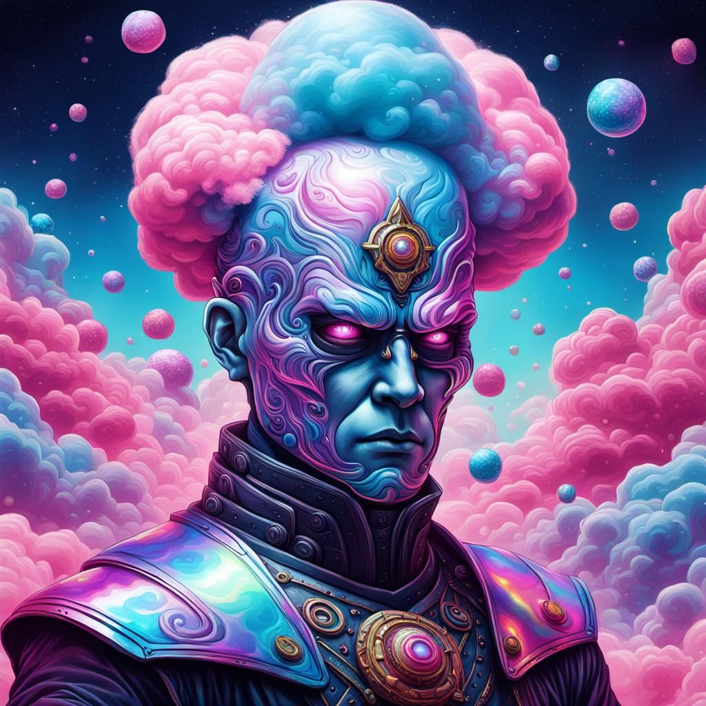 Cotton Candy Supervillain Astral Illustration