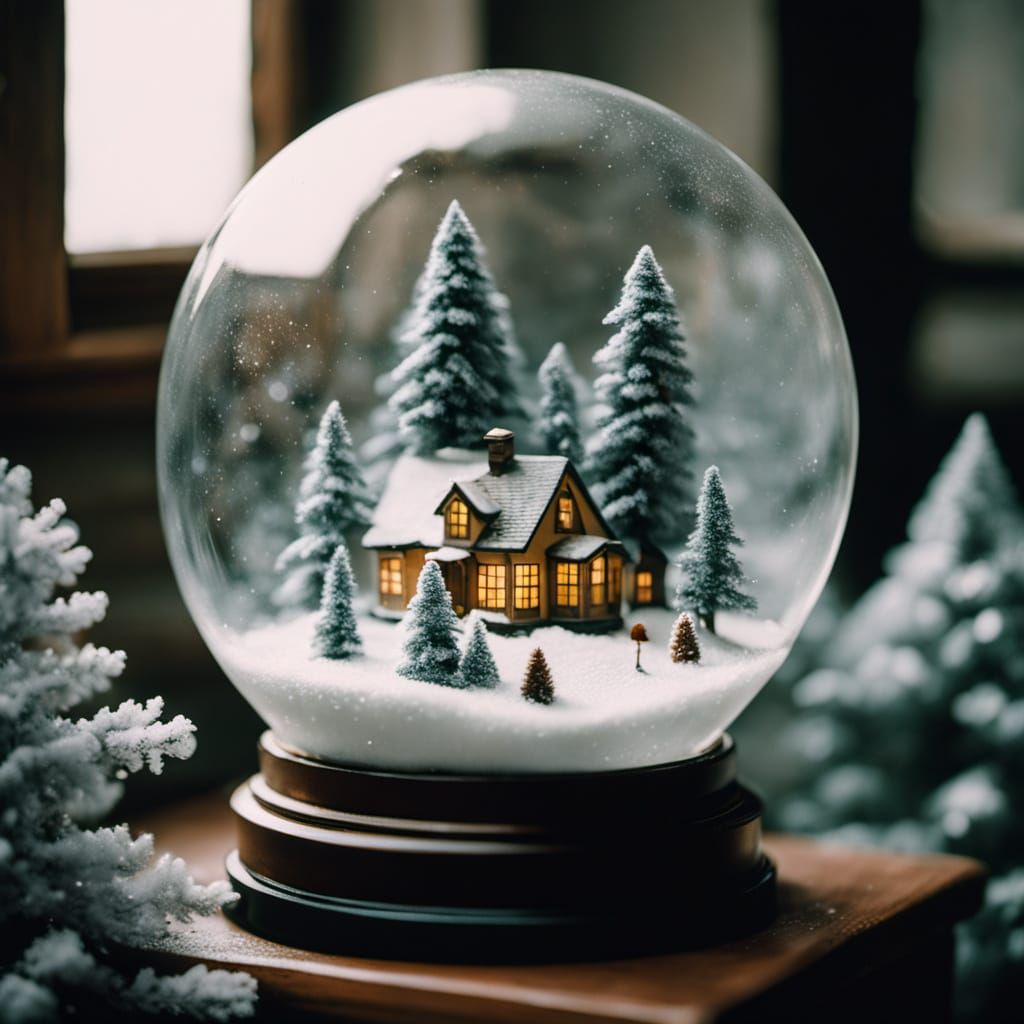 Ethereal Winter Wonderland in Cinematic Film Style