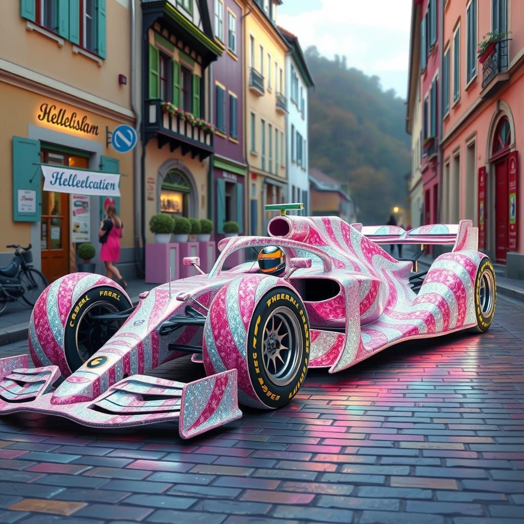 Fantastical F1 Limousine with Glittering Filigree and Whimsi...