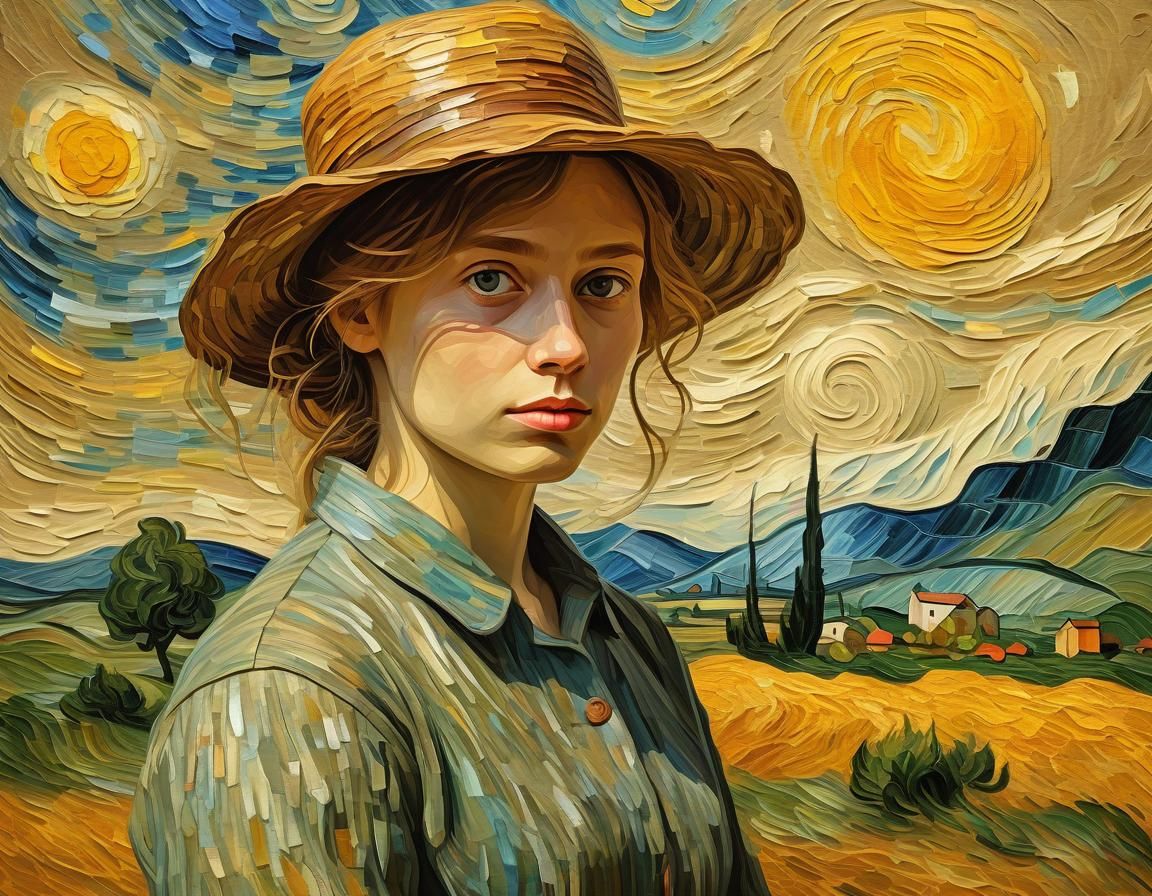 Ethereal Metallic Landscape in Renaissance Style