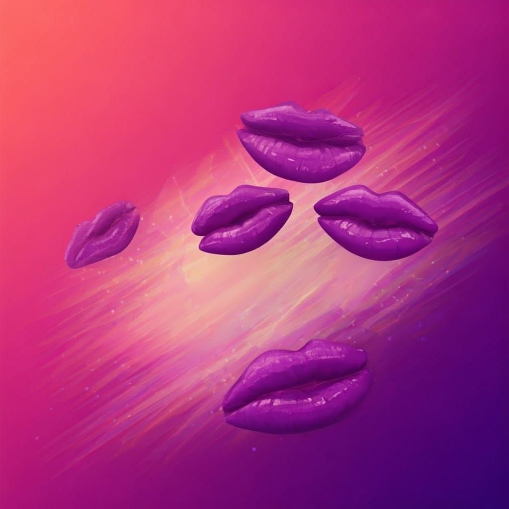 Puffy Purple Lips Say "YUMMY"