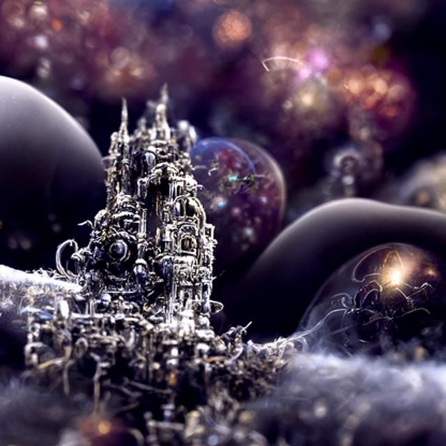 Steampunk Astral Fractal in Detailed Matte Painting