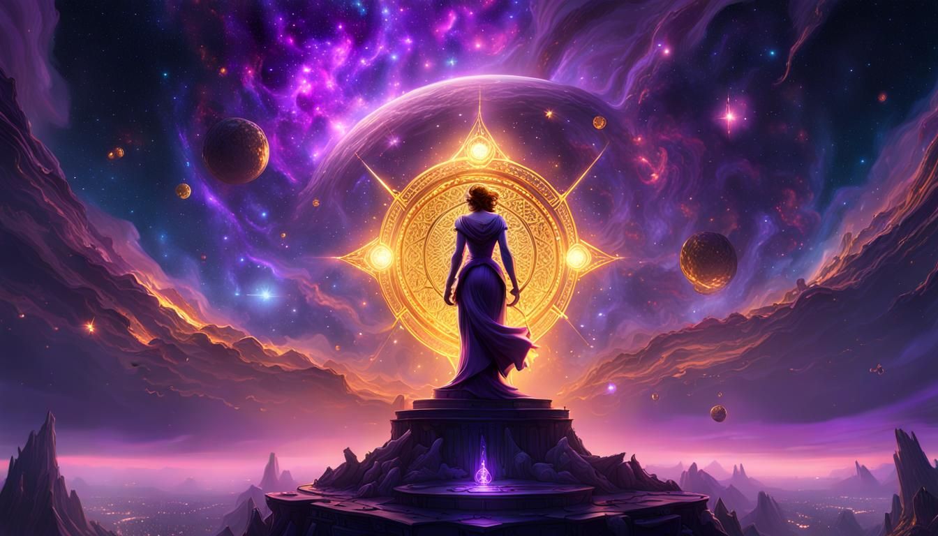 Epic Night Sky with Diamonds: Dark Fantasy Concept Art