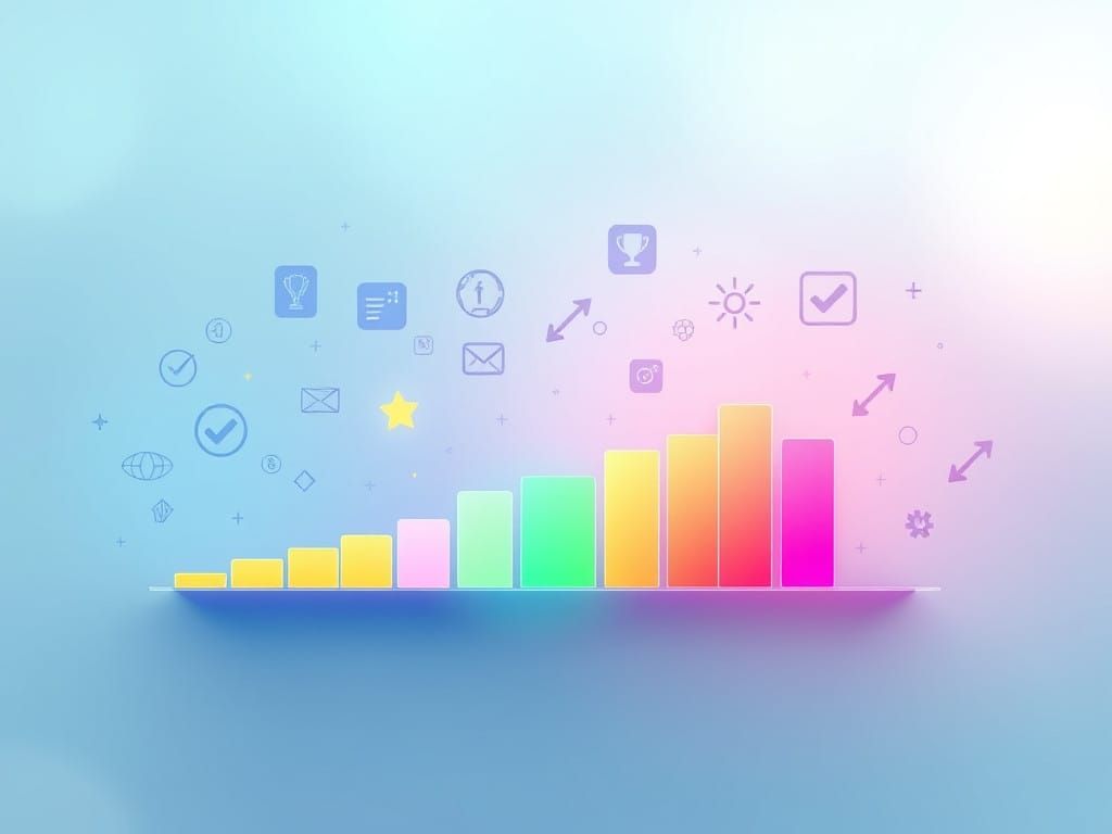 Surreal Progress Bar Fills with Vibrant Blues and Greens, Su...