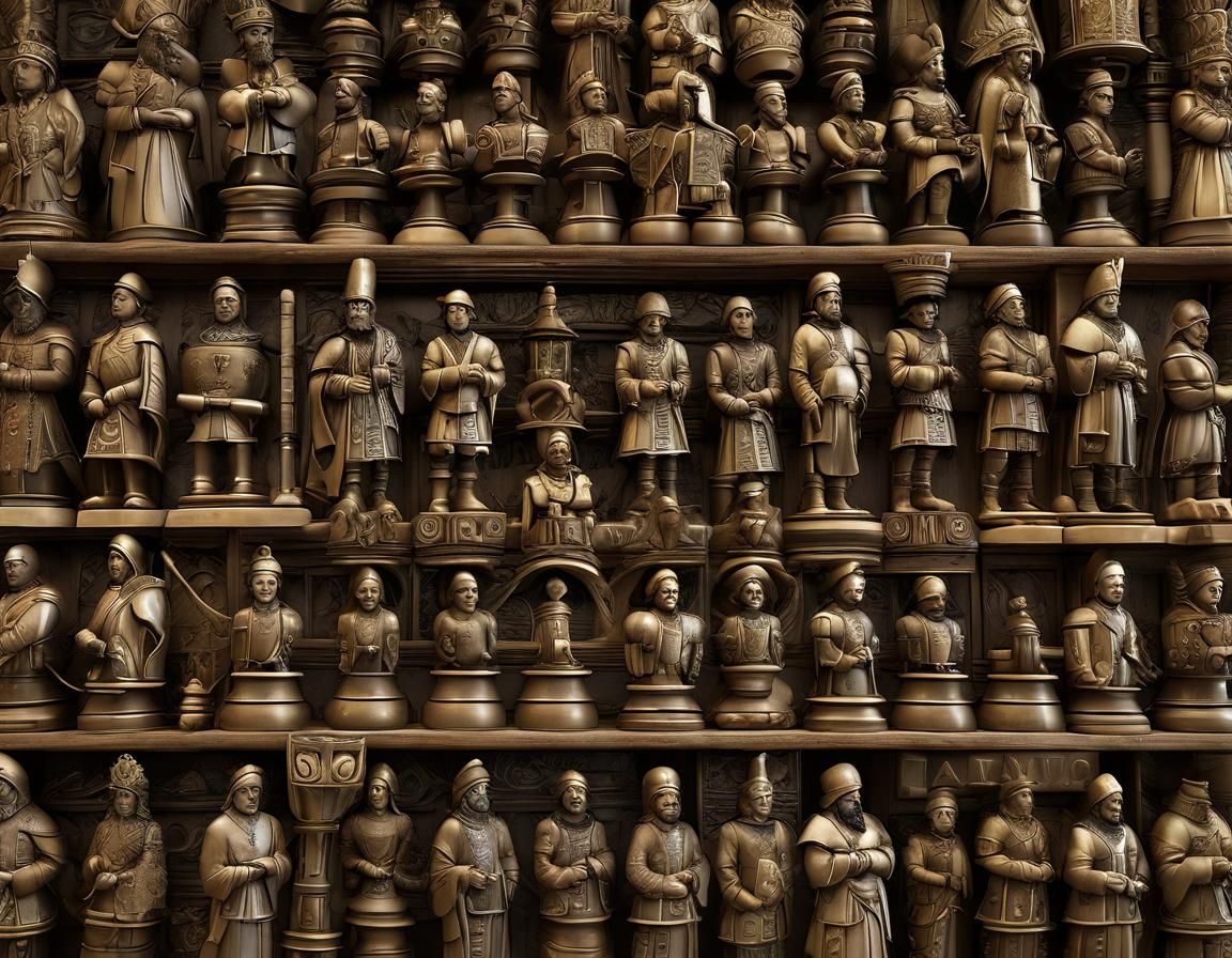 (Chess Personified (((Regal Handsome King))). (((Beautiful G...