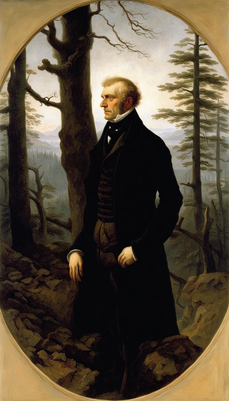 Romantic Portrait in the Style of Friedrich