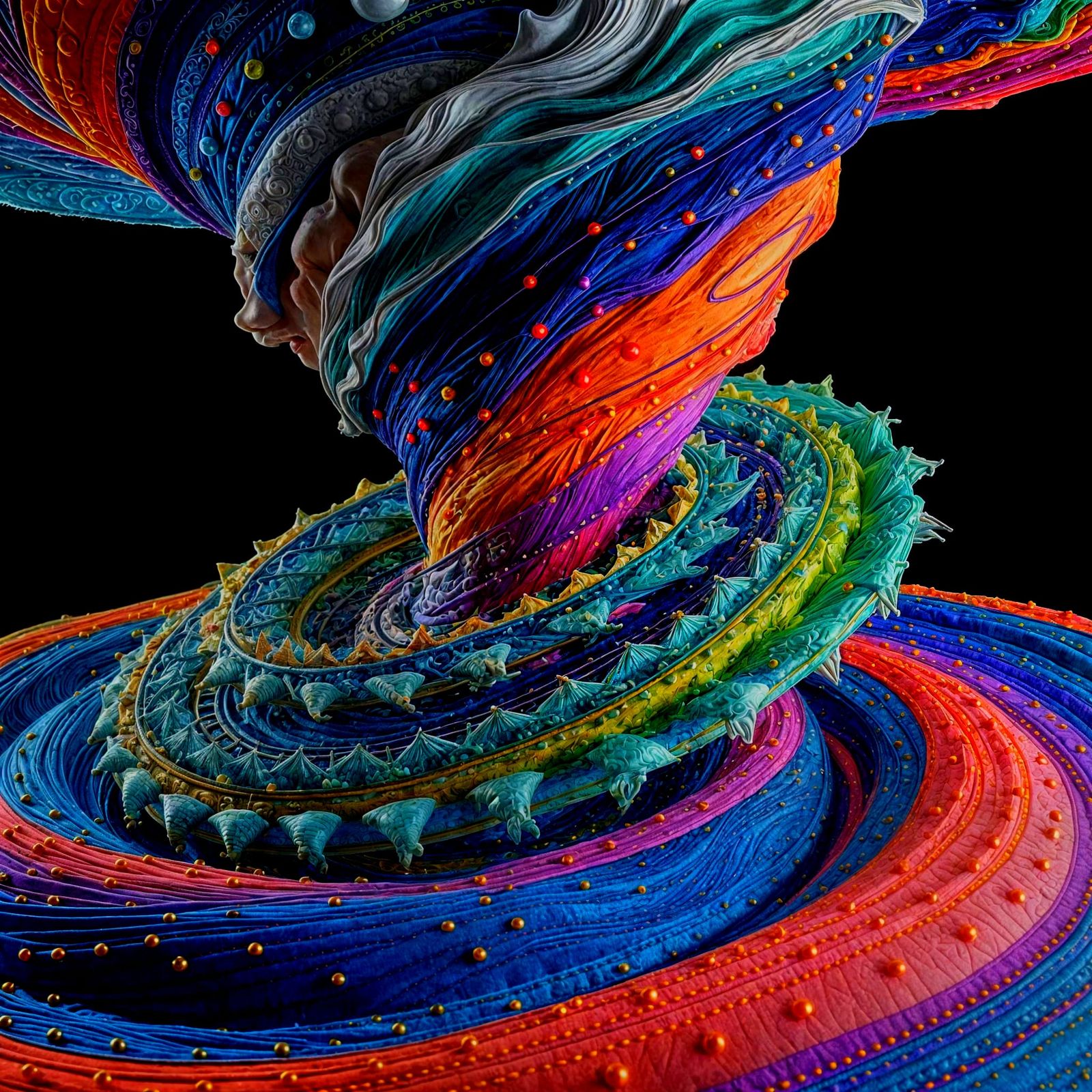 Surreal Weather Patterns in 3D Alcohol-Ink Style