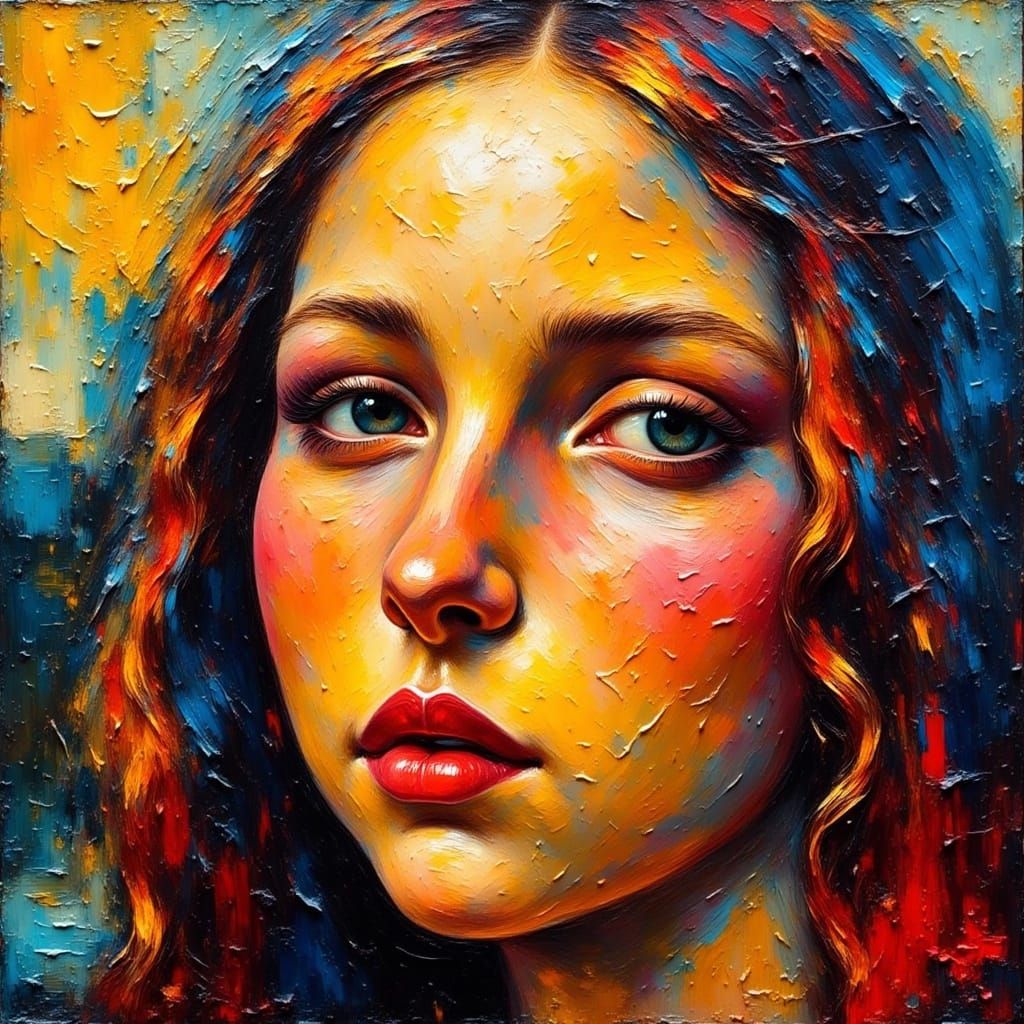 Expressive Oil Painting of the Mona Lisa