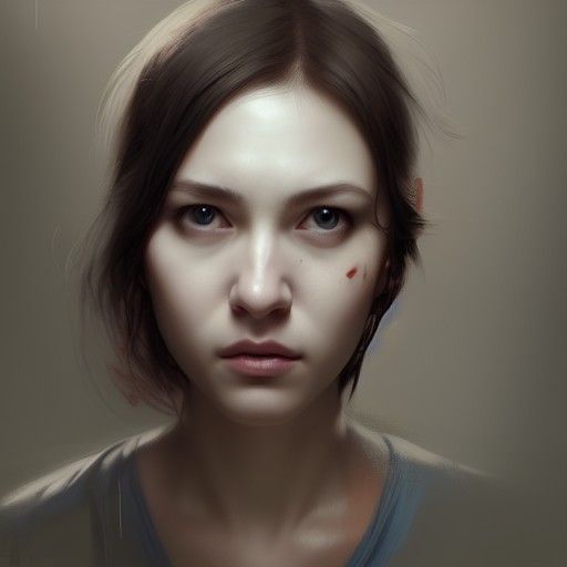 Hyperrealistic Nurse Portrait in Expressionist Style