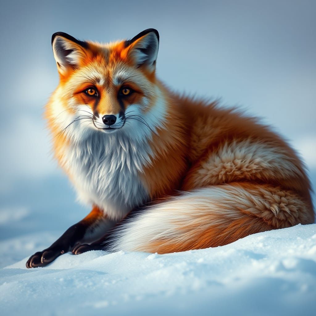 Regal Fox in Winter Wonderland Art