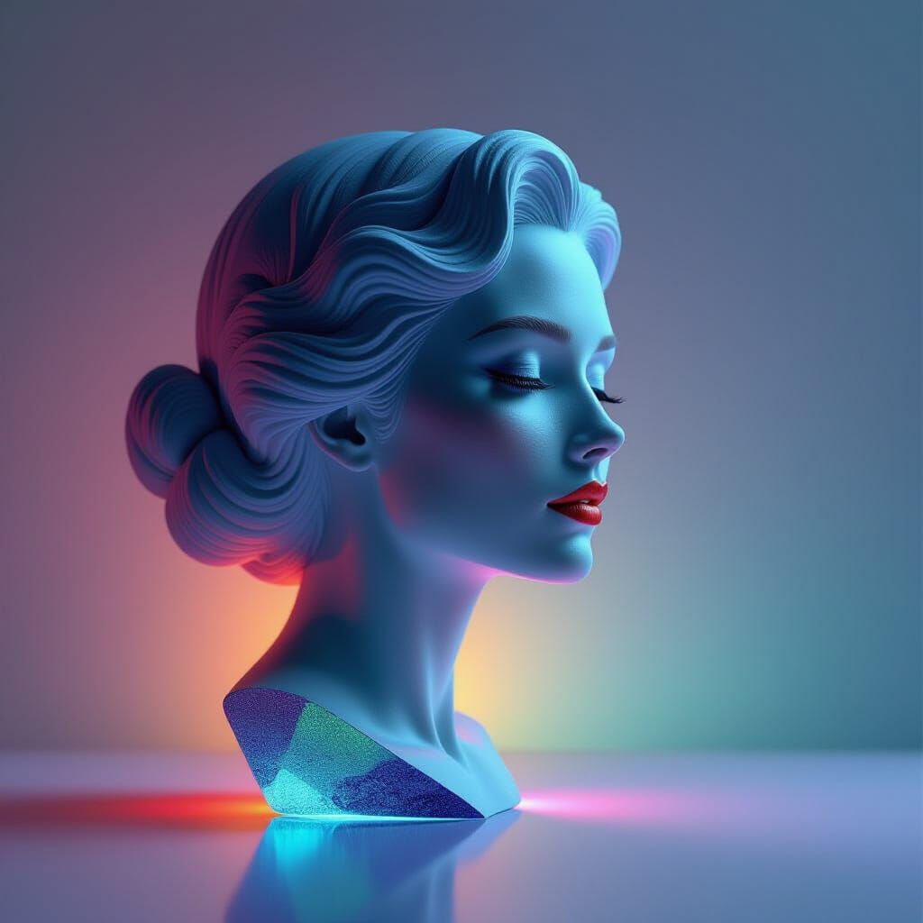 Hyperrealistic Sea Glass Sculptures with Dramatic Lighting