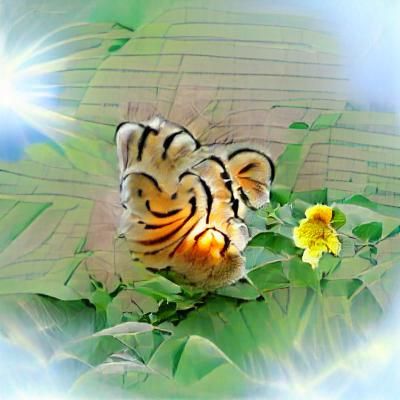 Radiant Tiger Butterfly in Divine Sunlight