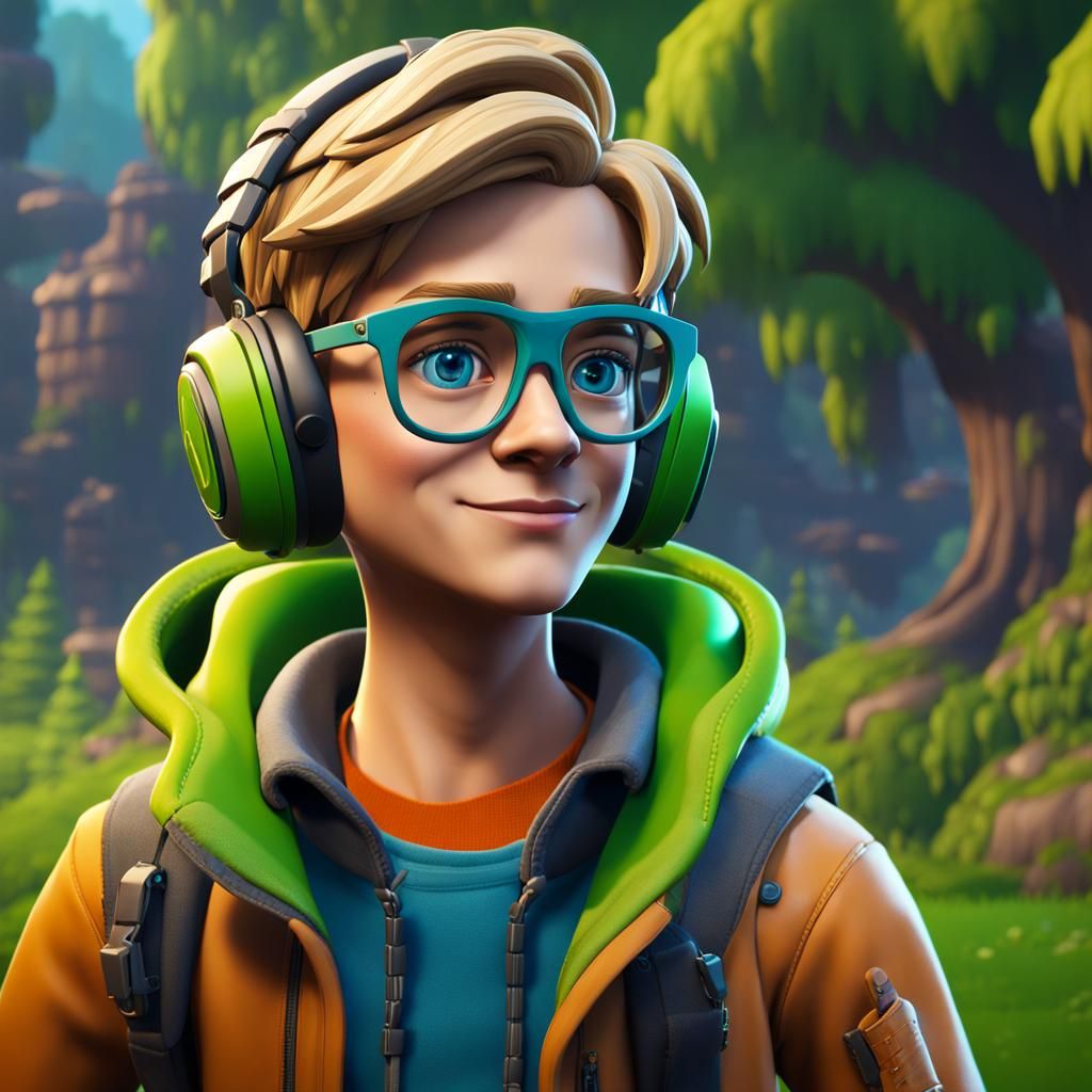 Boy as Fortnite Montague Character: Digital Art