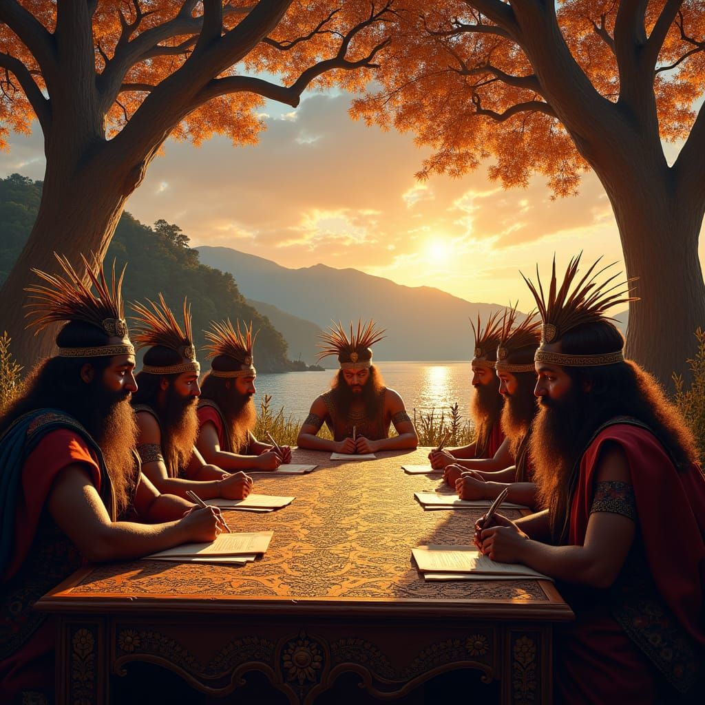 Signing of the Treaty of Waitangi: Fantasy Concept Art