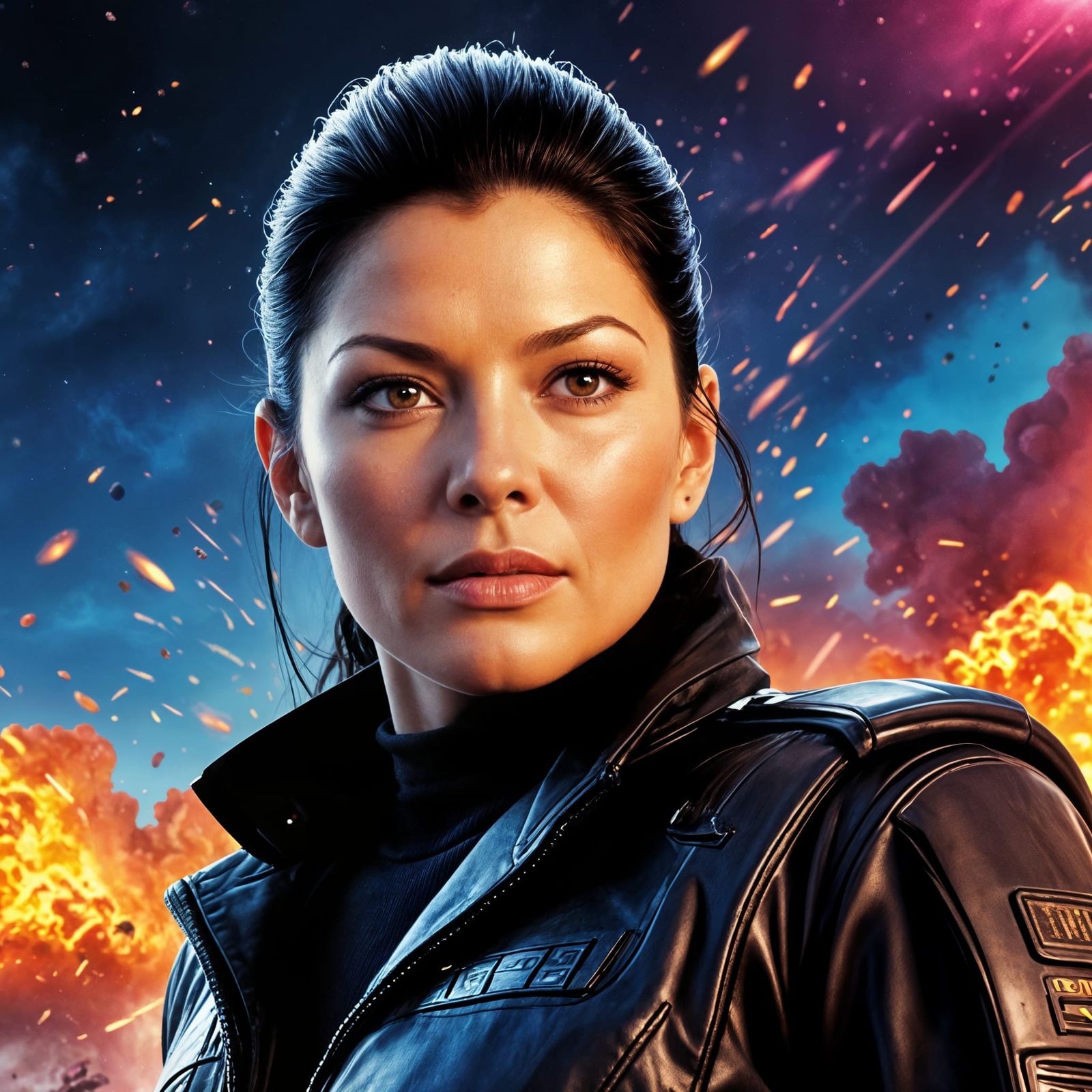Catherine Zeta Jones in 2000s Sci-Fi Movie Poster