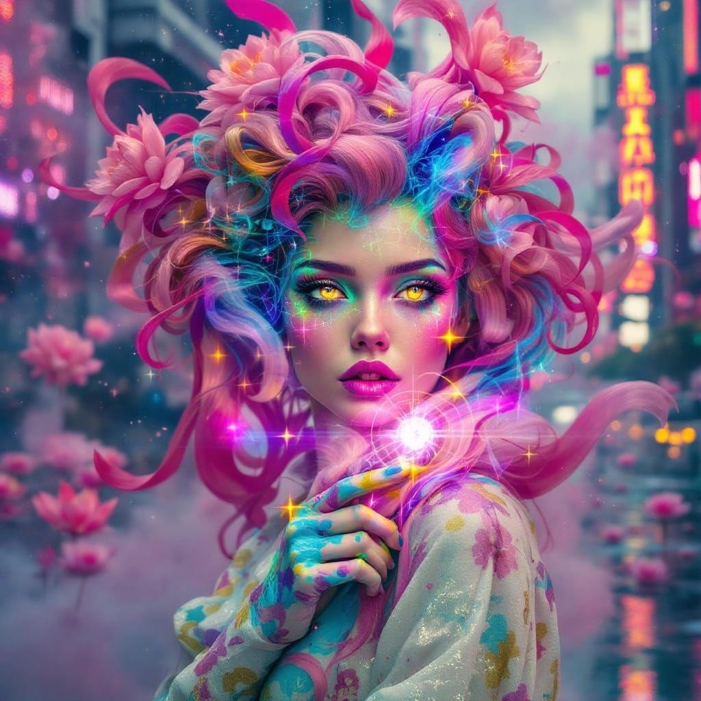 Magical lighting Kaleidoscope eyes