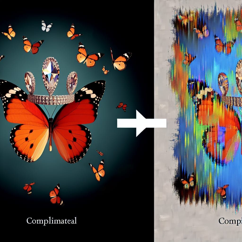 Glamorous Queen Butterfly with Diamond Tiara