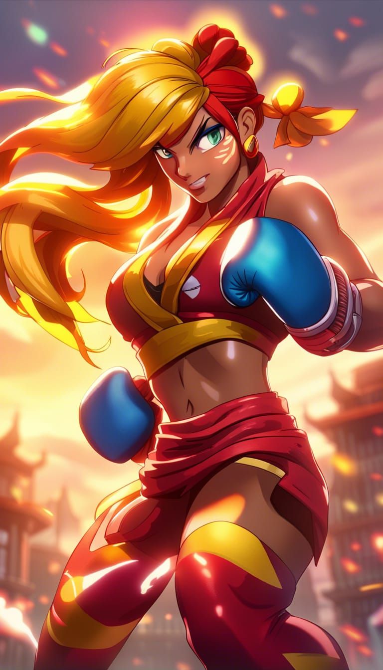 Sunset Shimmer: Street Fighter Boss in Digital Art