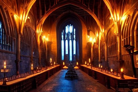 Hogwarts Great Hall in Hyperrealism