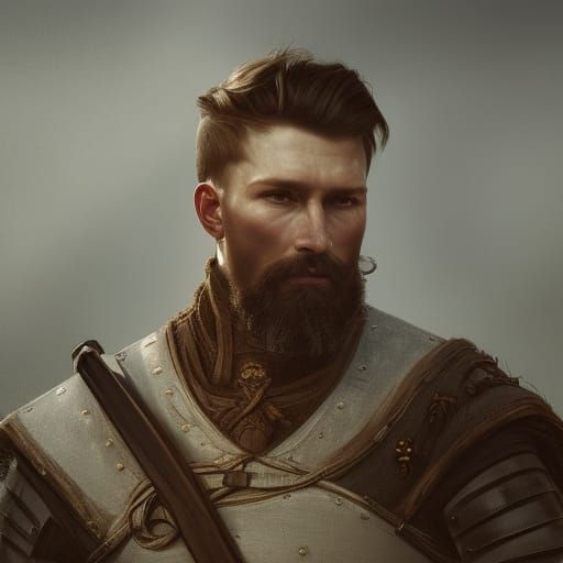 A medieval mercenary weary from his last battle