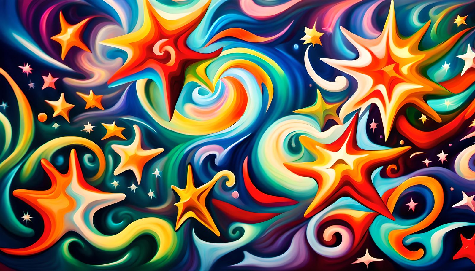 Iridescent Plasma Maelstrom with Electromagnetic Star Format...