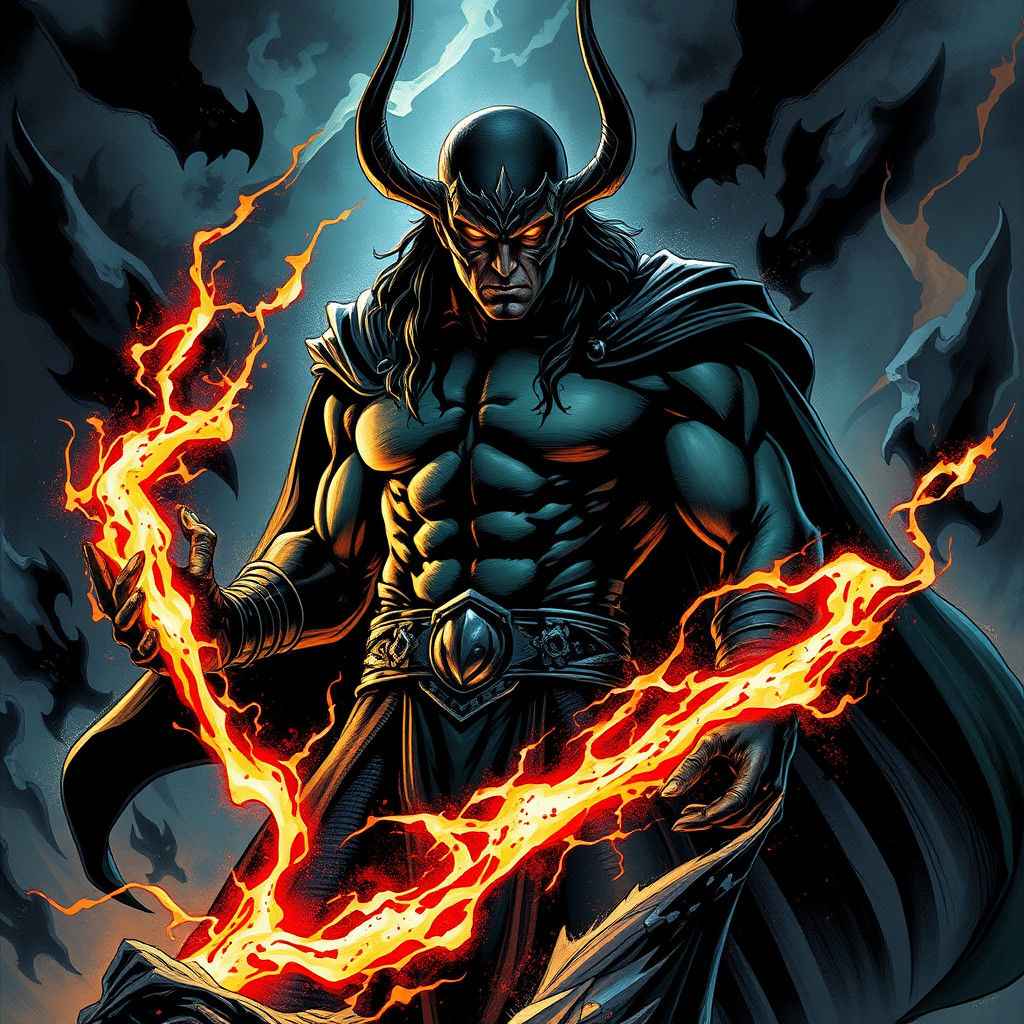 Loki God of Mischief in Gothic Alex Ross Style