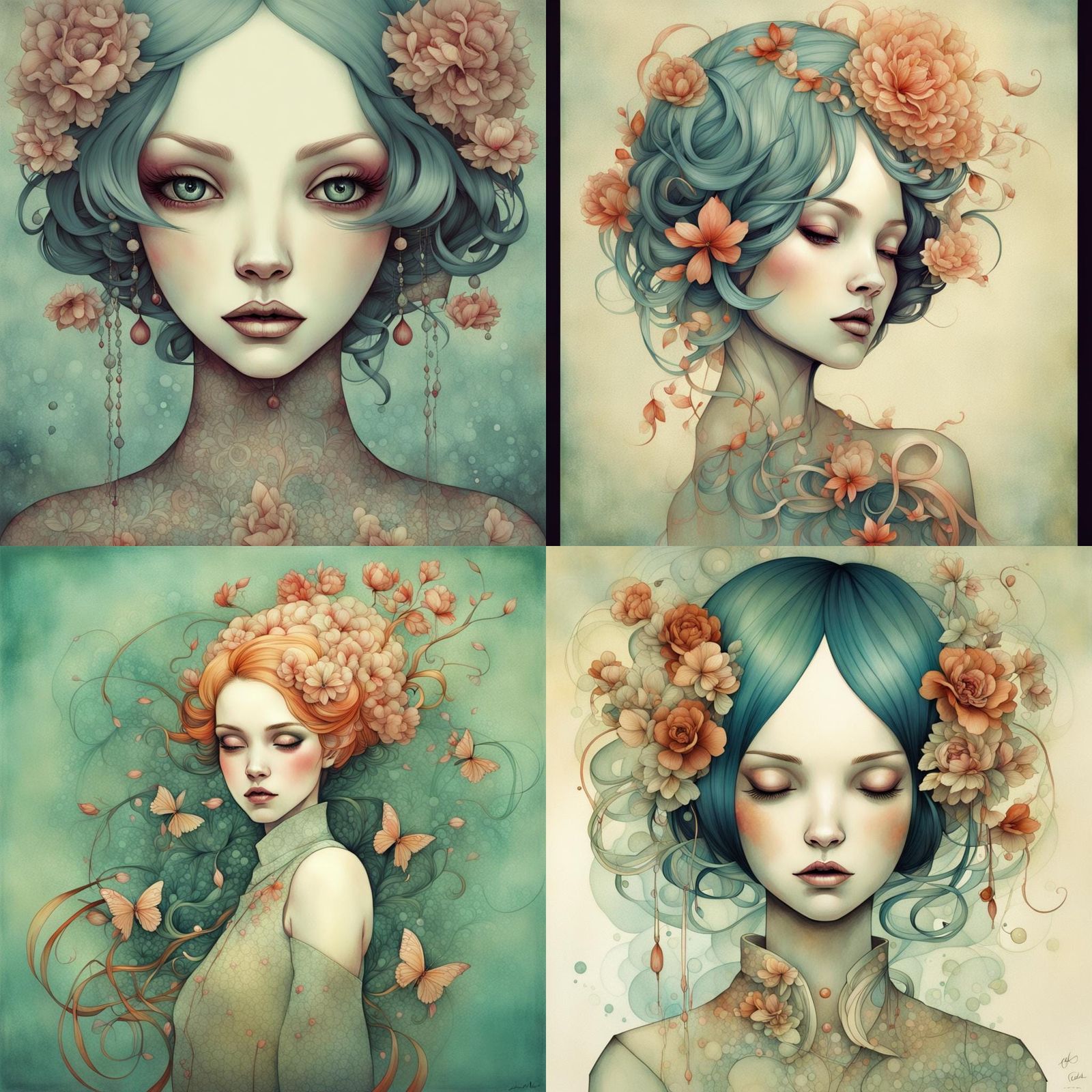 Digital Art Inspired by Multiple Artists