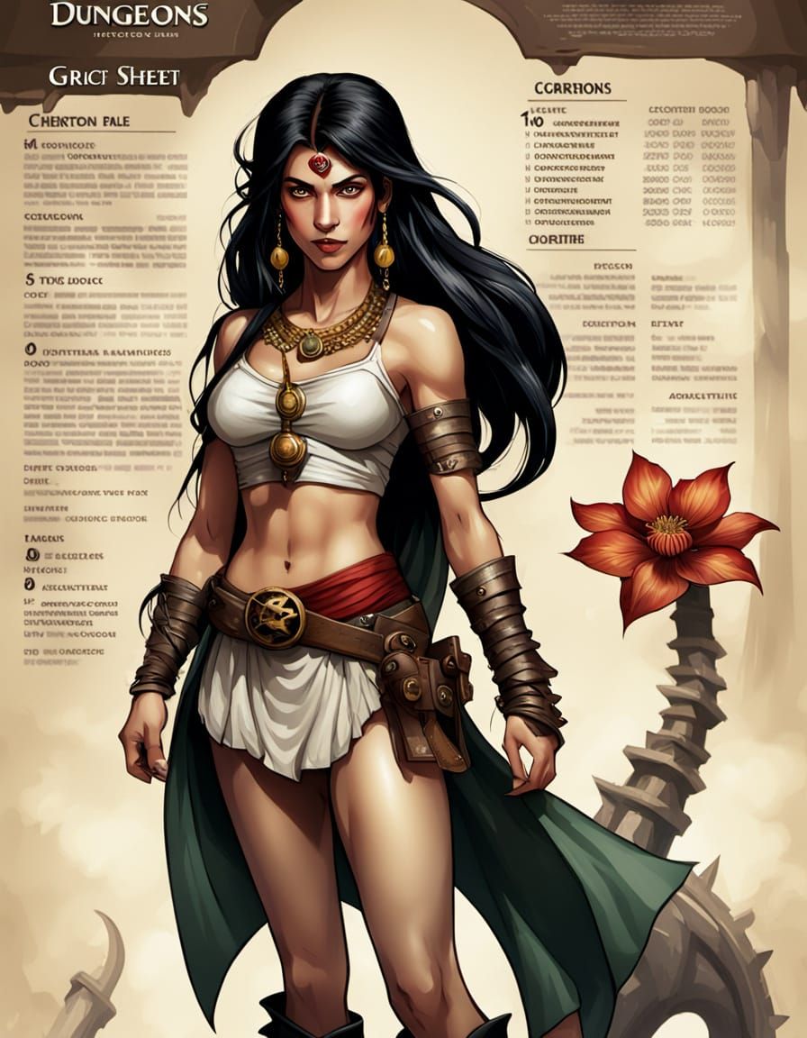 Heroic Pirate Character Sheet for Dungeons & Dragons