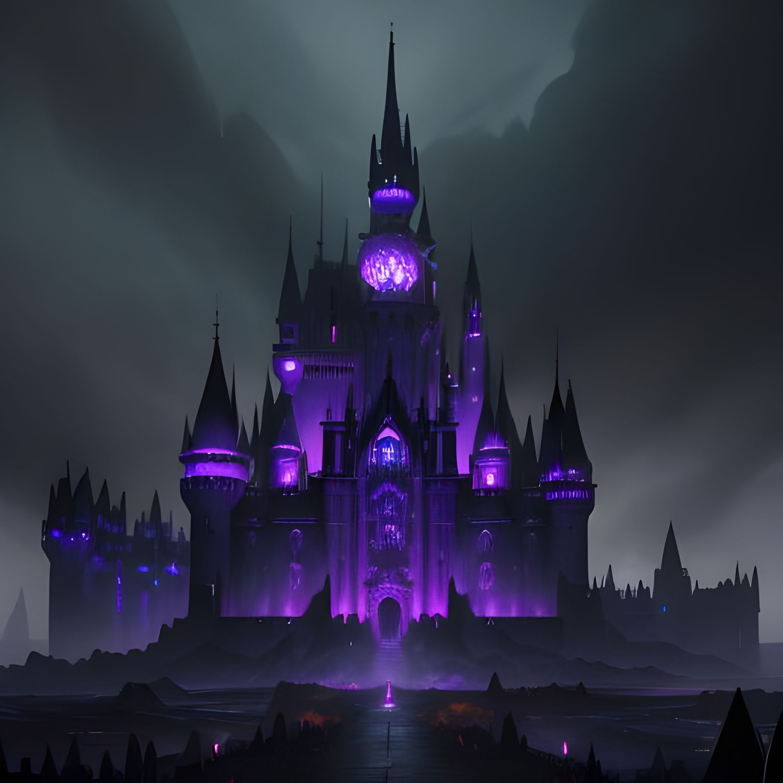 Dark Fantasy Castle Concept Art in 8K