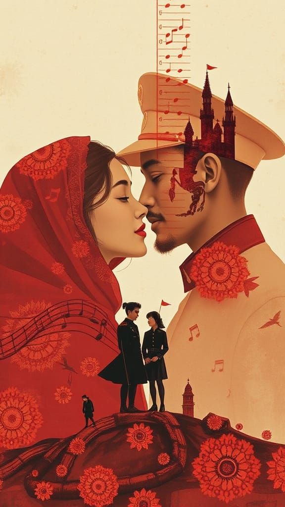 Portrait with Batik, Redscale, and Chibi Castle Elements