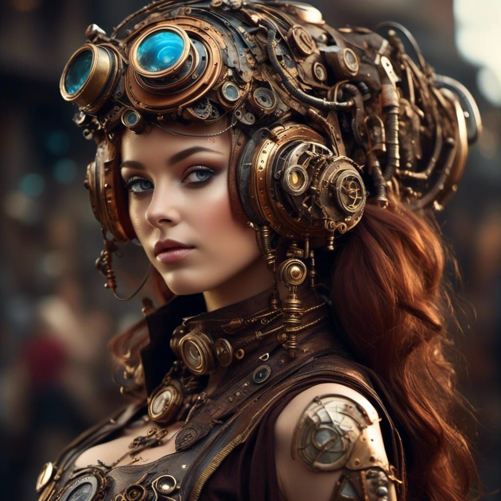 Cosmic Steampunk Cyclops Beauty in HD Photography
