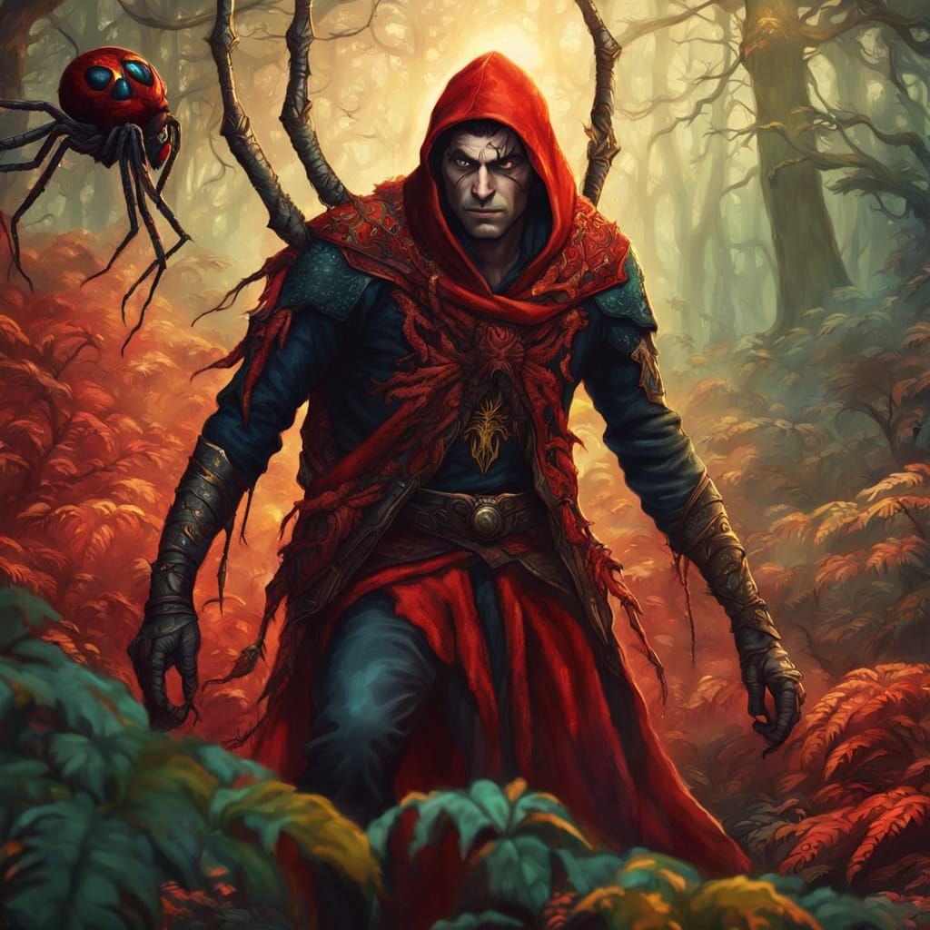 Mystical Elf Rider in Triadic Hues