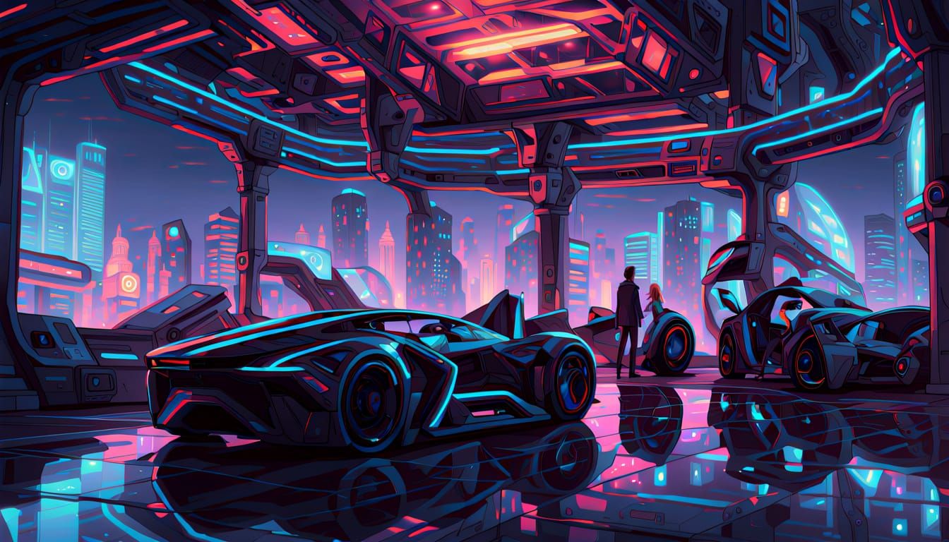 Cyberpunk Metropolis: Luxury and Innovation Converge in Futu...