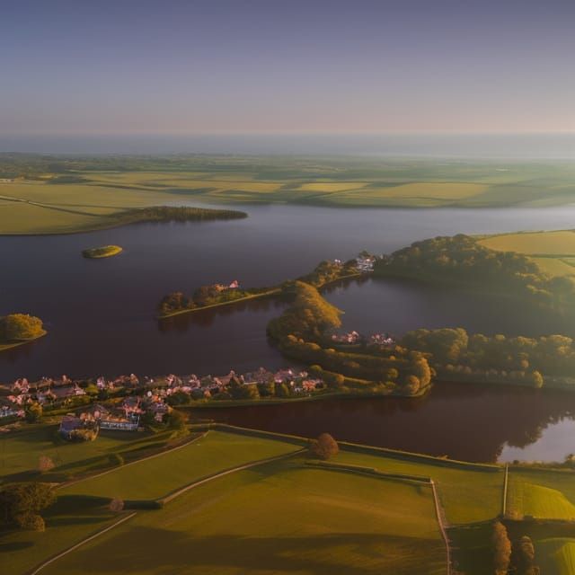 Idyllic British Village: Isle of Wight Cottagecore Landscape