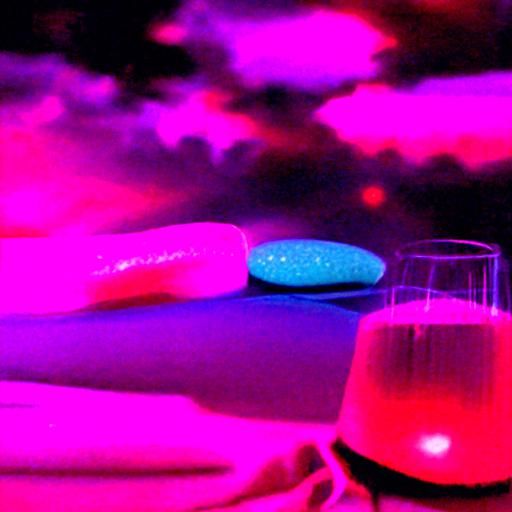 Synthwave Dreams: Neon Retro Caviar and Champagne