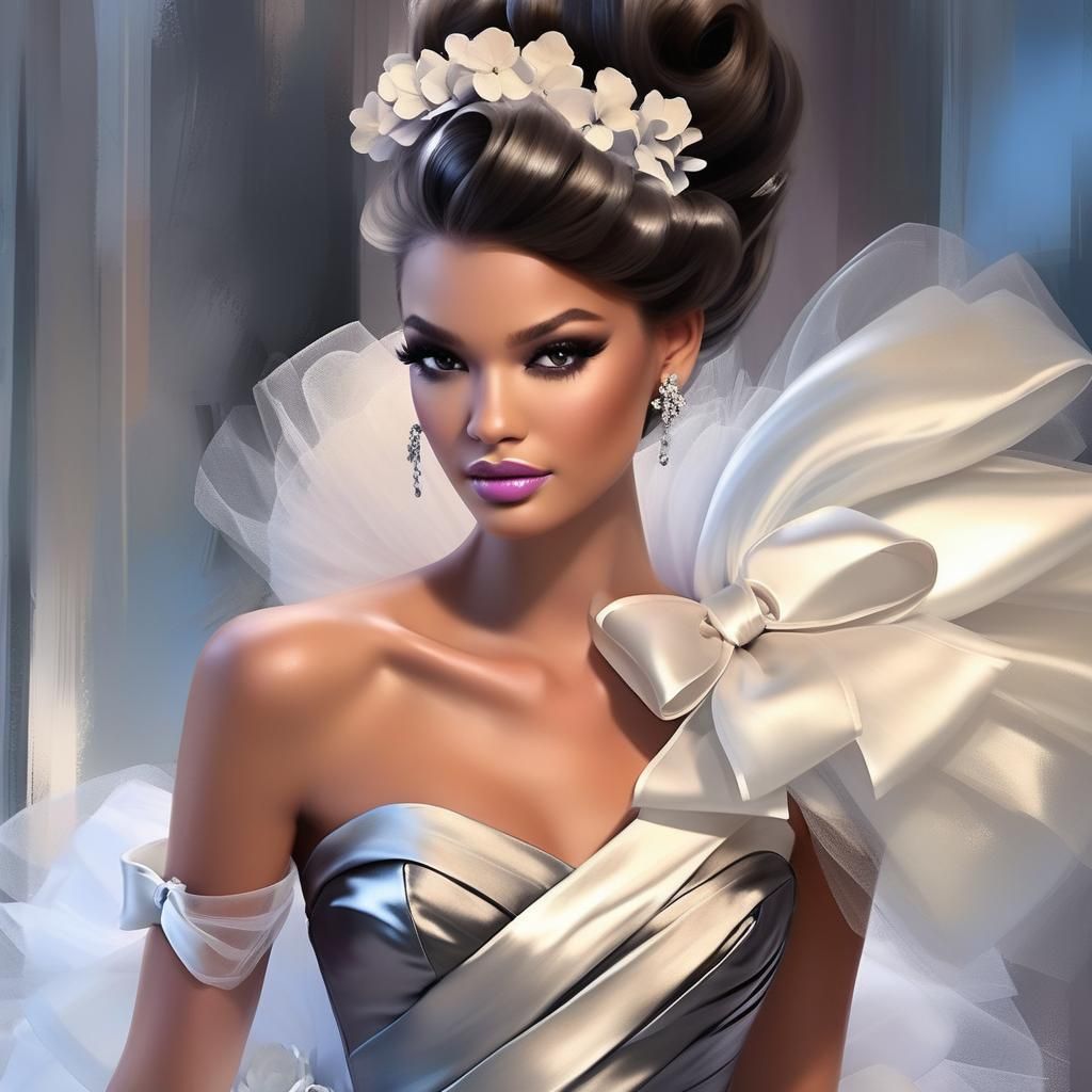 Hyperdetailed Speedpaint of Woman in Gown