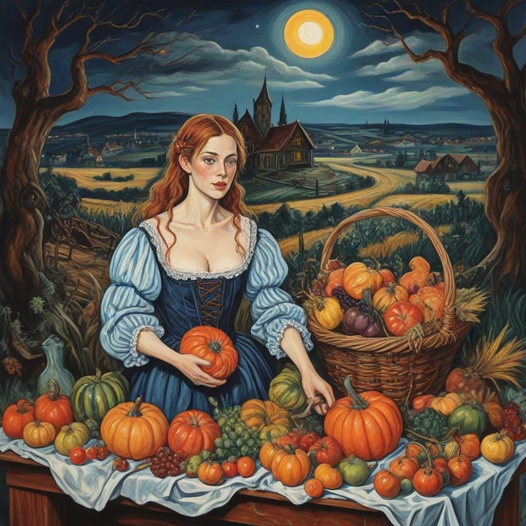 Nightmare Harvest Festival Gala in Expressionist Style