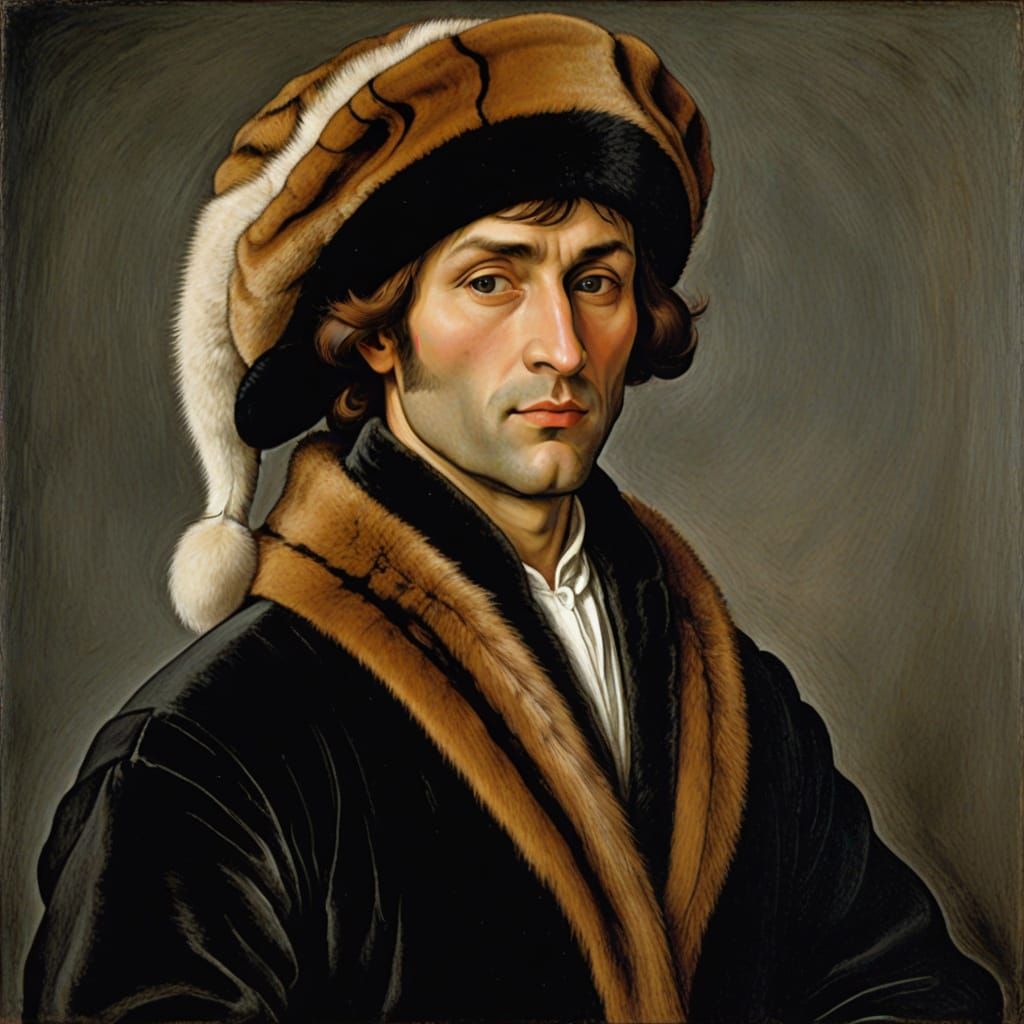 Cyberpunk Officer with Granite in Hand