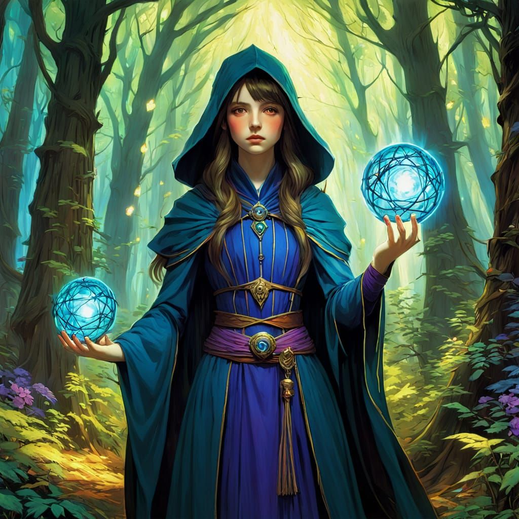 Radiant Wizard in Eldritch Forest