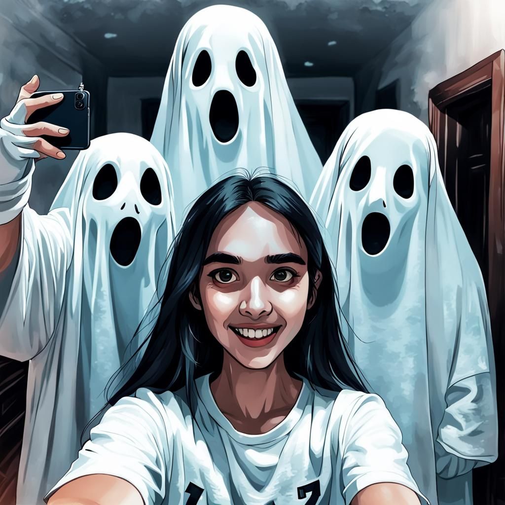 Ghost Taking a Selfie