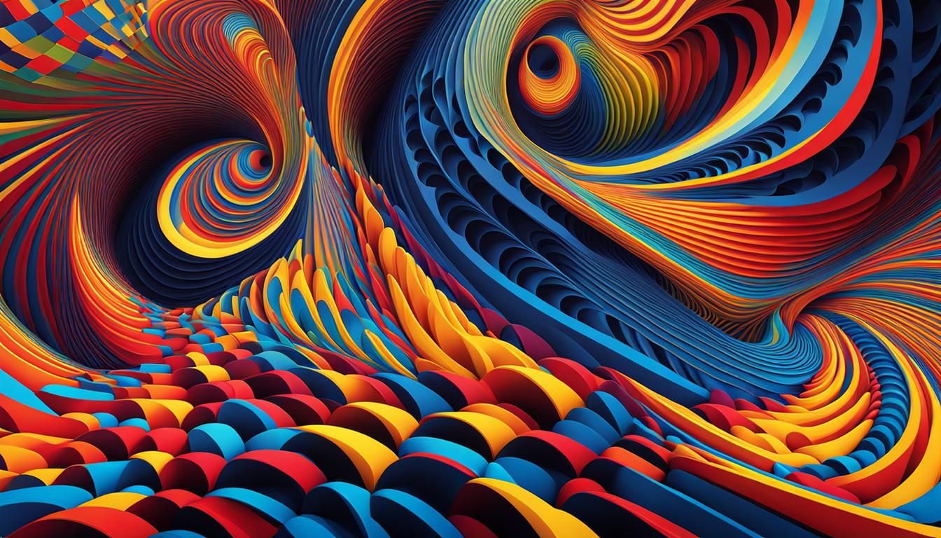 Complex Optical Illusion in Primary Colors