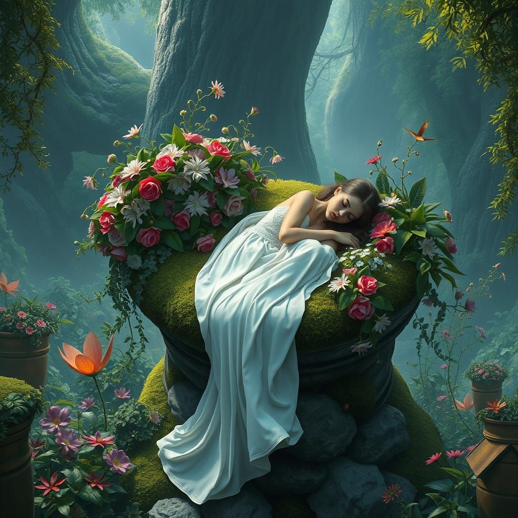 Dreamlike Scene in a Fantastical Dreamscape