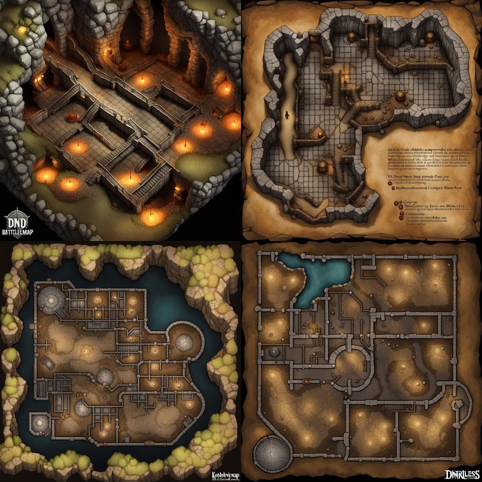 Underground Dwarven Mine Battlemap Taken Over by Kobolds